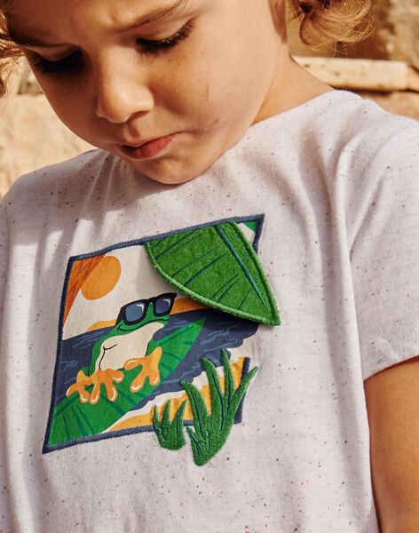 T-shirt écru à manches courtes FLEFROGAGE / 23E3PGS3TMC001