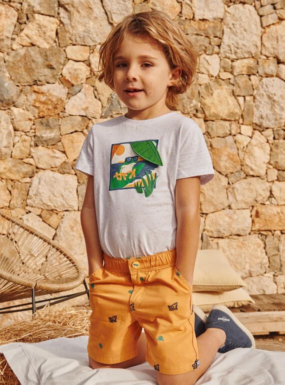 T-shirt écru à manches courtes FLEFROGAGE / 23E3PGS3TMC001