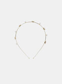 Serre-tête en métal doré perles et fleurs MOULYNETTE / 25E4PFM6TETK008