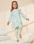 Pyjama en coton vert pâle avec danceuses et cygnes FLONETTE / 23E5PF21CHN614