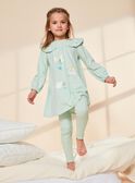 Pyjama en coton vert pâle avec danceuses et cygnes FLONETTE / 23E5PF21CHN614