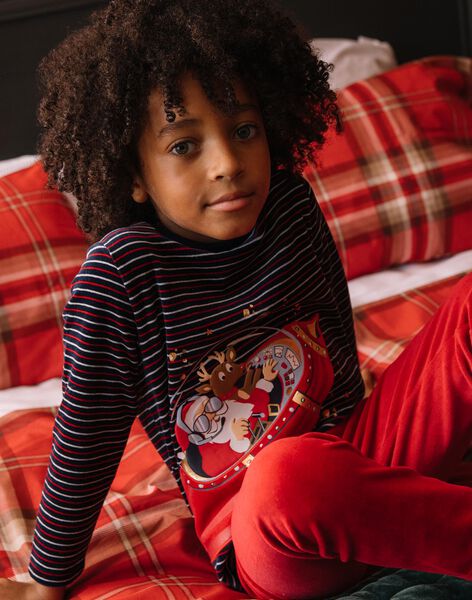Pyjama de Noël en velours thème Père Noël DODIRAGE / 22H5PG73PYJC205