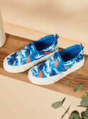 Slip-on bleu à imprimé requins FEVANAGE / 23N10PG31D16715