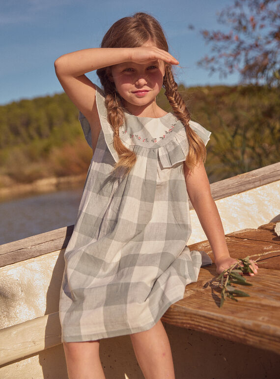 Robe Vichy à volants MIVYETTE / 25E2PF92ROB808