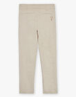 Pantalon beige en lin FRELINAGE / 23E3PGI1PANA013