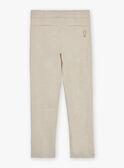 Pantalon beige en lin FRELINAGE / 23E3PGI1PANA013