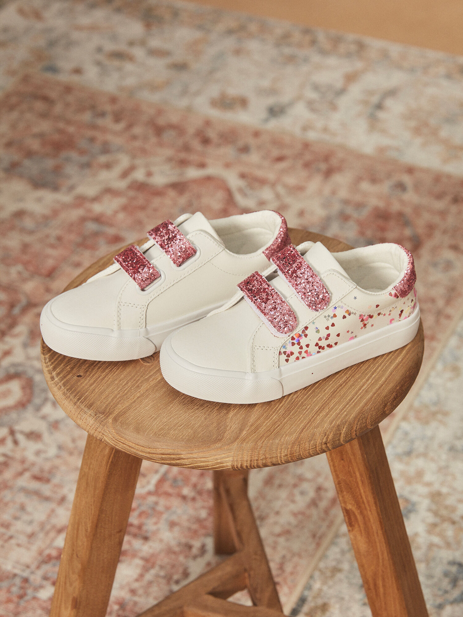 Baskets top fille blanche
