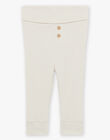 Ensemble sweat écru et legging beige FODEL / 23E0CG73ENS629
