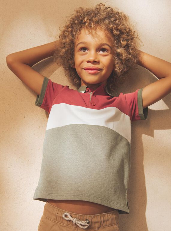 Polo colorblock avec dinosaure FRIPLAGE1 / 23E3PGD1POL628