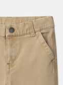 Pantalon cargo marron à poche brodée "Club" Garçon NEMASTAGE / 25H3PGK1PANA012