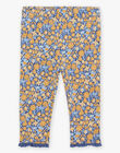 Chemisier écru avec legging et bandeau bleu marine à fleurs 23E1BF81ENS001