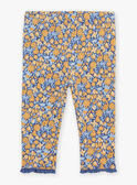 Chemisier écru avec legging et bandeau bleu marine à fleurs 23E1BF81ENS001