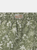 Short de bain kaki imprimé jungle  MISACHA / 25E4BGC1MAI626