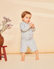 Gilet gris chiné en molleton FARISTO / 23E1BGS1GILJ920