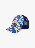 Casquette bleue à imprimé requins FLYTOAGE / 23E4PGR1CHAC226
