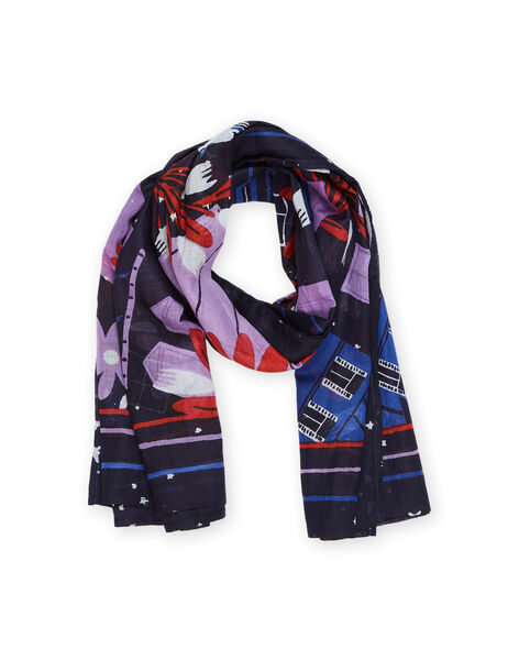 Foulard Camille Witt imprimé toits de Paris DOFOULETTE / 22H4PFT1ECH705