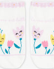 Chaussettes basses écrues à motif fleurs FLEWETTE / 23E4PFS1SOB001