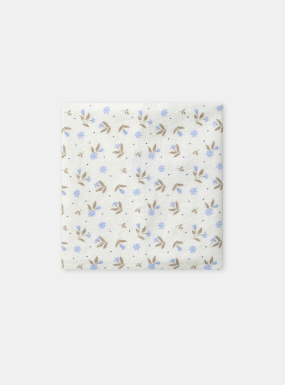 Écharpe écru à motif fleuri Bébé Fille NIMAYA / 25H4BFE1SNO001