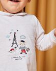 Polo en jersey fantaisie écru DAETHAN / 22H1BGE1POL001