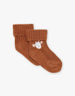 Ensemble haut écru, pantalon et chausettes caramel FORTUNATO / 23E0CM61ENS817