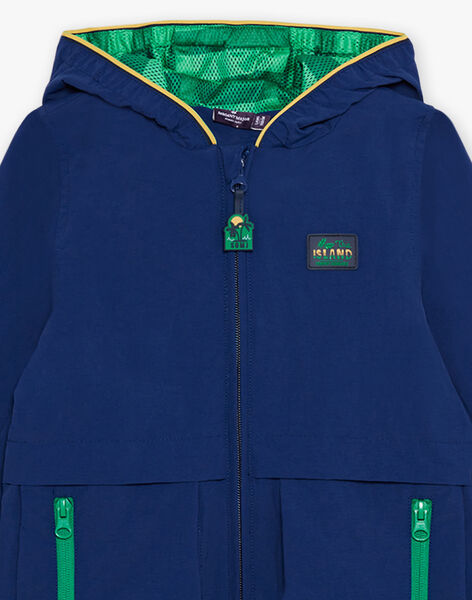 Parka bleu roi à capuche FRAPARKAGE / 23E3PG51IMPC209