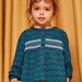 Blouse bleu canard à imprimé fleuri