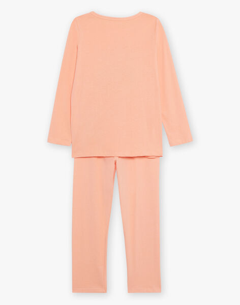 Pyjama deux pièces orange pâle en coton avec cape tête de panthère FLOPOETTE 1 / 23E5PF43PYTE402