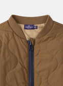 Parka 2 en 1 bleu foncé ou marron matelassé à manches longues Garçon NINCARAGE / 25H3PGE2PARC214