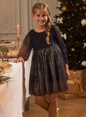 Robe marine à sequins dorés LEIPAIETTE / 24H2PFT3ROBC243