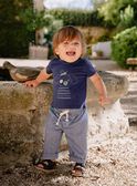 T-shirt bleu nocturne avec animaux FAMAEL / 23E1BGN1TMC713
