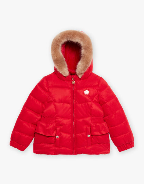 Doudoune rouge à capuche DRAREDETTE / 22H2PFN2D3E050