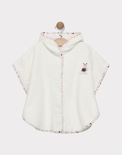 Cape De Bain Ecru Bebe Fille