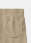 Legging uni côtelé MACORENTIN / 25E1BG81LG080