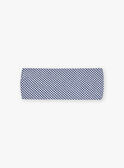 Bandeau vichy bleu et écru FANILA / 23E4BFN1BAN001
