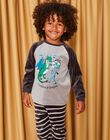 Pyjama gris en velours à animation dragon DECHEVAGE / 22H5PG26PYJ943
