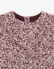Body-blouse prune à imprimé feuillage DAKARINE / 22H1BFR2BOD709