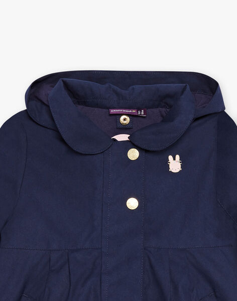 Manteau à capuche 2 en 1 bleu marine DINORA / 22H1BFG1PAR070