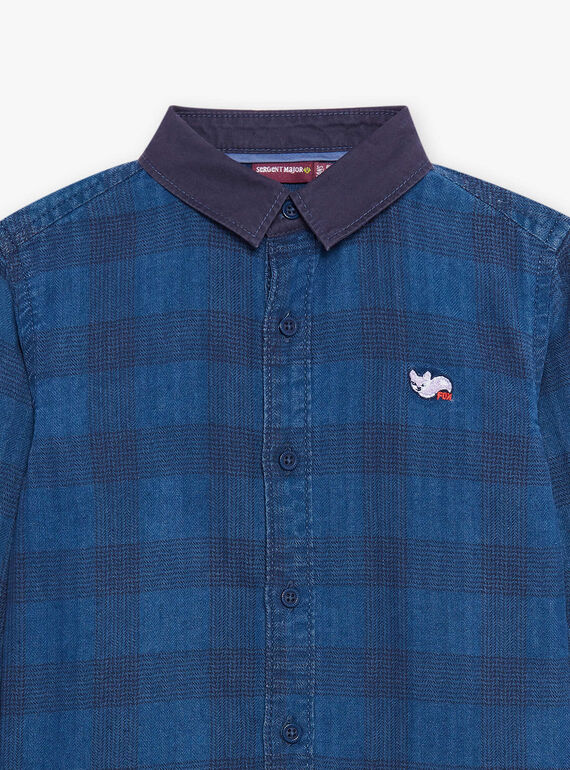 Chemise bleue à carreaux DACHEMAGE / 22H3PG51CHMC207
