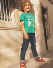 T-shirt vert dinosaure et vélos phosphorescents FEPAGE / 23E3PGB2TMC630