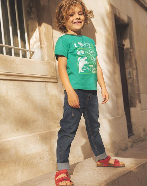 T-shirt vert dinosaure et vélos phosphorescents FEPAGE / 23E3PGB2TMC630