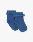 Chaussettes basses bleues marines en maille fantaisie FAZIA / 23E4BFR1SOB070
