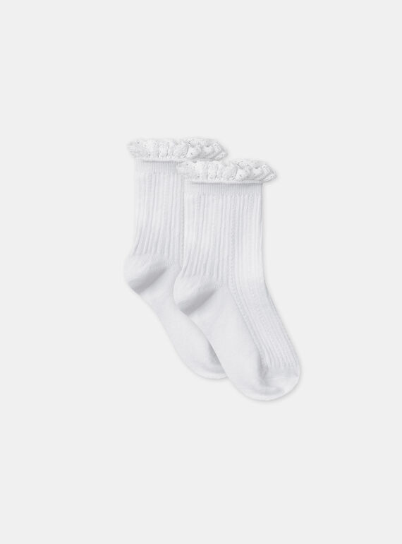 Chaussettes écrues à volants MAFLAVIE / 25E4BFL1SOQ001