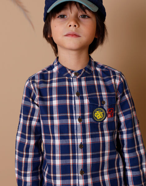 Chemise Bleu A Carreaux T Shirt Et Polo Enfant Sergentmajor