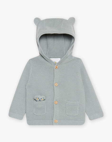 Gilet epais en mailles vert d'eau DADEAN / 22H1BGD2GIL631