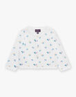 Gilet en tricot écru à imprimé fleuri FASABRINA / 23E1BFS1CAR001