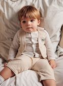 Veste beige sans manches en lin FAEDOUARD / 23E1BGI1VSMA013