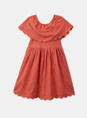 Robe orange avec broderie KROFORETTE / 24E2PFE1ROBE405