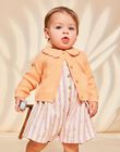 Gilet orange clémentine en tricot à manches longues FAPATRICIA / 23E1BFO1CARE409