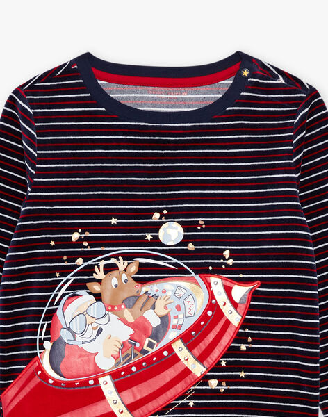 Pyjama de Noël en velours thème Père Noël DODIRAGE / 22H5PG73PYJC205
