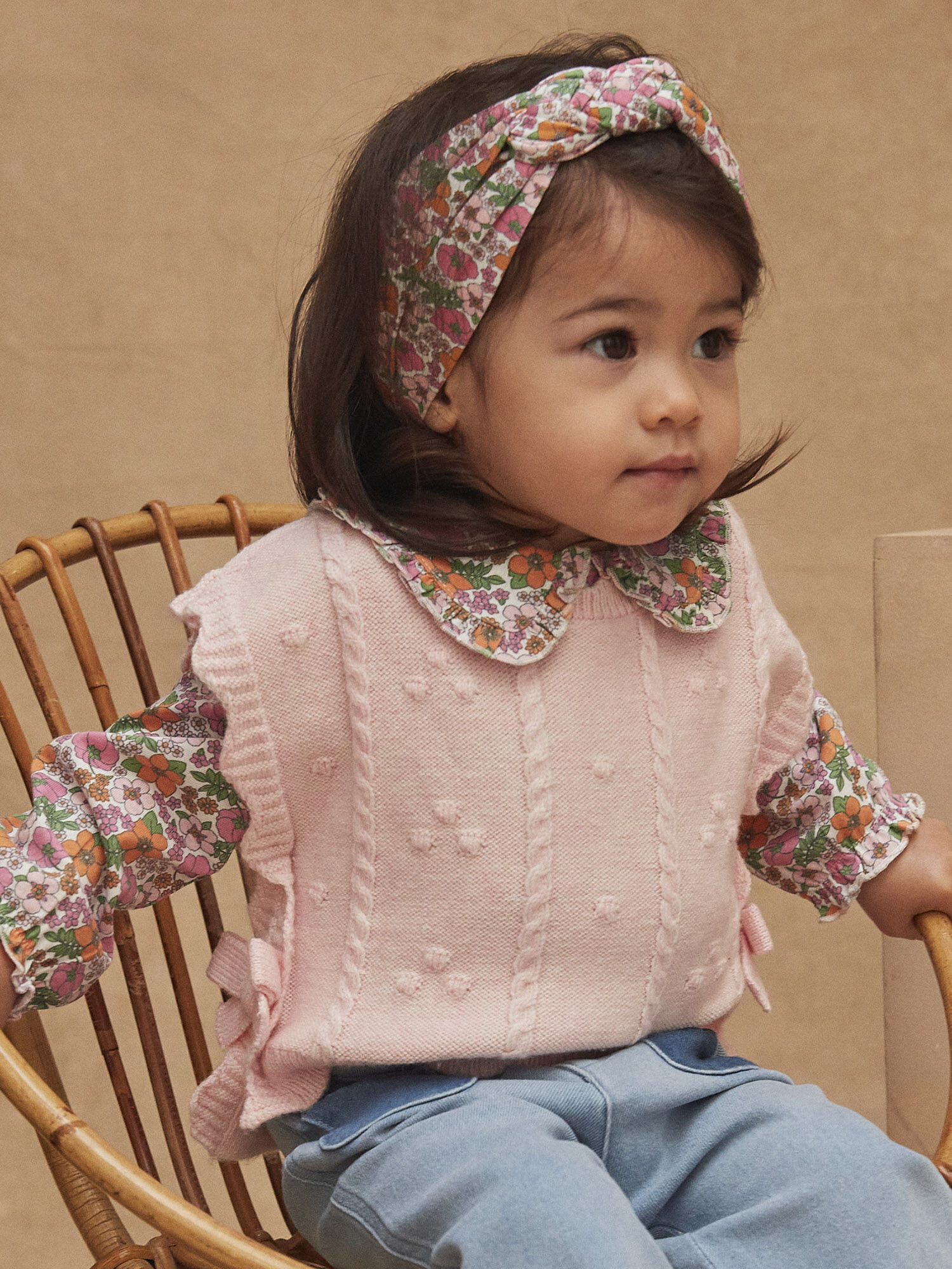 Cardigan sans manche torsade Fille Sergent Major
